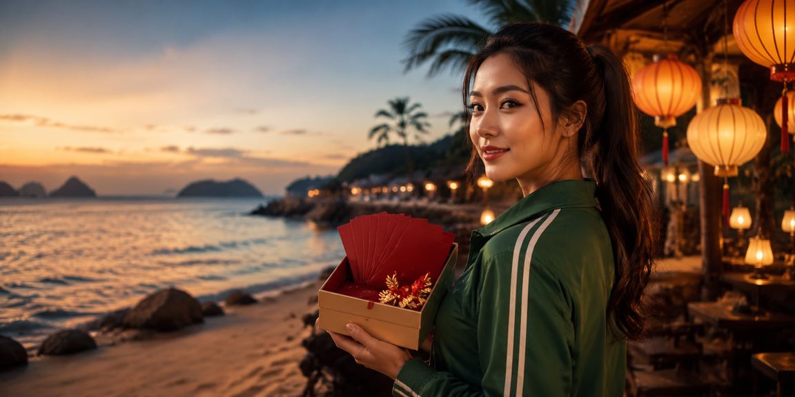 Lồng đèn đỏ rực tại phố cổ Hội An gợi không khí lễ hội may mắn và thưởng thức