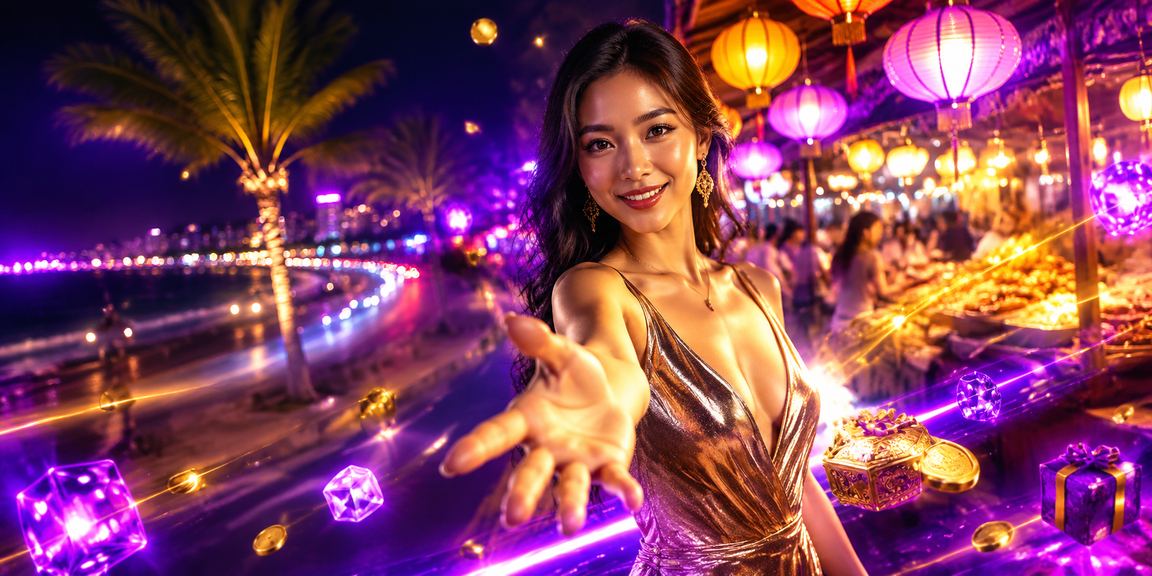 Chợ đêm giải trí Phan Thiết sôi động với ánh đèn và không khí lễ hội ven biển